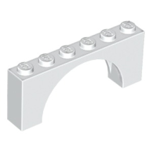 Arch, boog 1x6x2 12939 nieuw Wit (01)