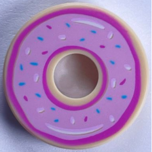 Tegel, rond 2x2 met gat donut 15535pb07 nieuw Crème (tan) (02)