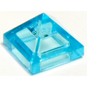 Dakpan, 45 graden 1x1x2/3 viervoudig convex 22388 nieuw Transparant licht blauw (15)