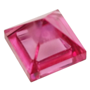 Dakpan, 45 graden 1x1x2/3 viervoudig convex 22388 nieuw Transparant donker roze (50)