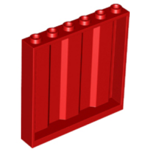 Paneel, 1x6x5 Corrugated 23405 nieuw rood (05)