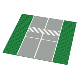 Wegenplaat recht met oversteekplaats 7 noppen 32x32. gebruikt