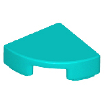 Tegel, kwart rond 1x1 25269 gebruikt Donker turquoise (39)