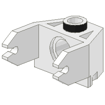 Magneet houder 2x3 met pin gat 2607 gebruikt Wit (01)