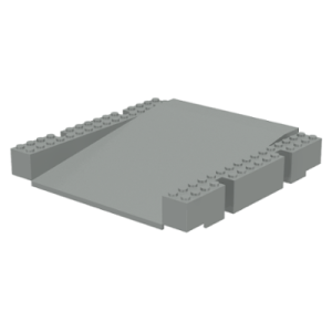 Bassisplaat, verhoogd platform 16x16x2.3 hellingsbaan 2642 gebruikt licht grijs (09)