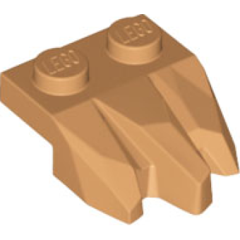 Plaat, aangepast 1x2 with 3 Claws / Rock Fingers 27261 nieuw Medium nougat (150)