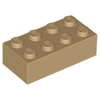 Steen 2x4 3001 gebruikt Donker crème (tan) (69)