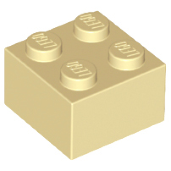 Steen 2x2 3003 gebruikt creme  (02)