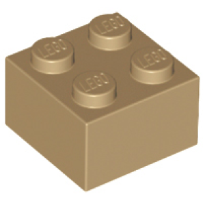 Steen 2x2 3003 gebruikt Donker crème (tan) (69)