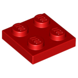 Plaat 2x2 3022 nieuw Rood (05)