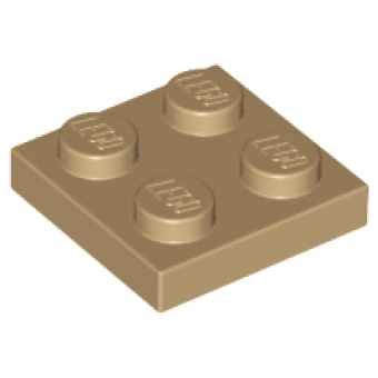 Plaat 2x2 3022 nieuw Donker crème (tan) (69)