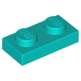 Plaat 1x2 3023 nieuw Donker Turquoise (39)