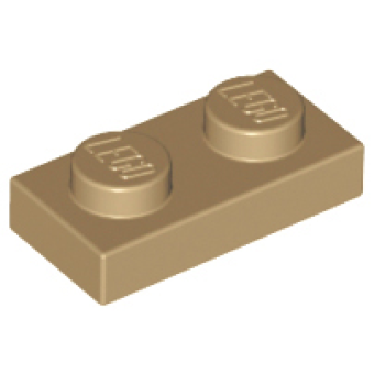 Plaat 1x2 3023 nieuw Donker crème (tan) (69)