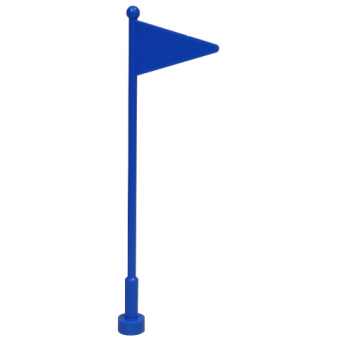 Vlag, antenne 1x8 met vlag 30322 gebruikt blauw (07)