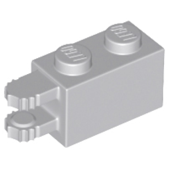 Scharnier, steen 1x2 met klem horizontaal 30540 gebruikt Licht grijs blauwachtig (86)