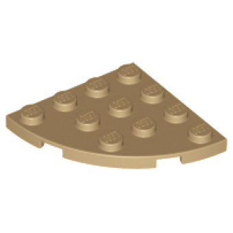 Plaat, 4x4 ronde hoek 30565 gebruikt crème (tan) (02)