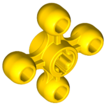 Technic, wiel met 4 uitsteeksels 32072 gebruikt Geel (03)