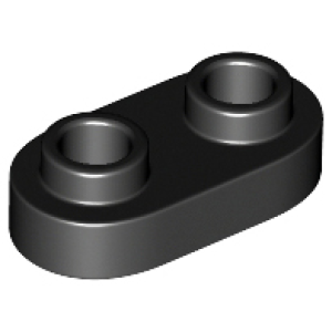 Plaat, rond 1x2 open studs 35480 nieuw Zwart (11)