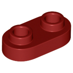 Plaat, rond 1x2 open studs 35480 nieuw Donker rood (59)