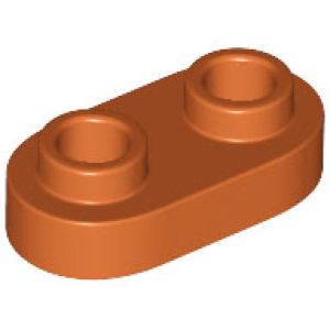 Plaat, rond 1x2 open studs 35480 nieuw Donker oranje (68)