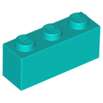 Steen 1x3 3622 gebruikt Donker turquoise (39)