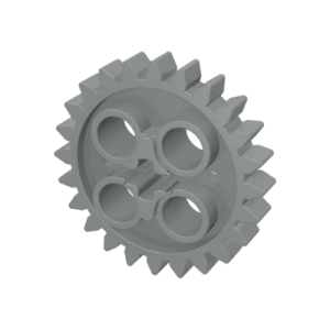 Technic, gear tandwiel 24 tanden 3648 gebruikt licht grijs (09)