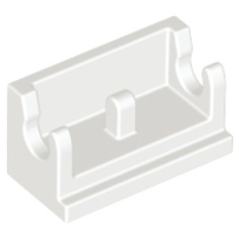 Scharnier, 1x2 basis 3937 gebruikt wit (01)