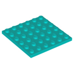 Plaat 6x6 3958 gebruikt Donker turquoise (39)