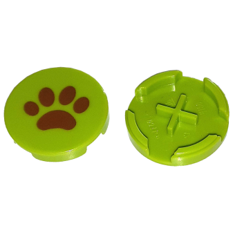 Tegel 2 x 2 Rond met Paw Print 4150pb084 gebruikt lime (36)