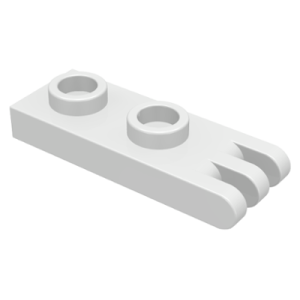 Scharnier, plaat 1x2 met 3 vingers open studs 4275 gebruikt Wit (01)