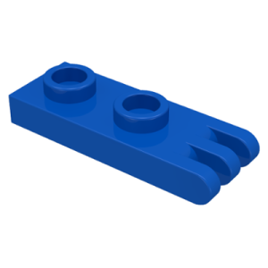 Scharnier, plaat 1x2 met 3 vingers open studs 4275 gebruikt Blauw (07)