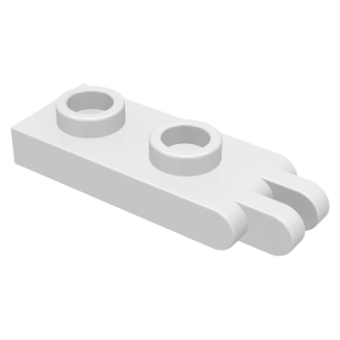 Scharnier, plaat 1x2 met 2 vingers open studs 4276 gebruikt Wit (01)