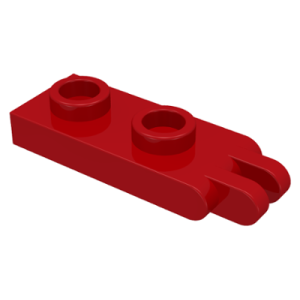 Scharnier, plaat 1x2 met 2 vingers open studs 4276 gebruikt Rood (05)