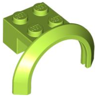 Voertuig, steen 2x2 met wiel boog spatbord 50745 gebruikt lime (34)
