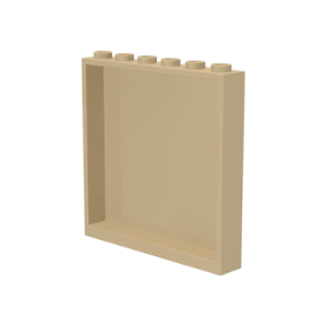 Paneel, 1x6x5 59349 Nieuw Crème (tan) (02)