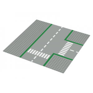 Wegenplaat t-splitsing zonder fietspad 32x32 608p01. gebruikt