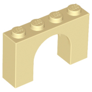 Arch, boog 1x4x2 6182 nieuw Crème (tan) (02)