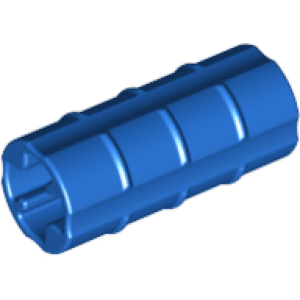 Technic, as connector 2L geribbeld 6538b Gebruikt Blauw (07)