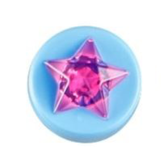 Tegel, rond 1x1 72046pb01 nieuw fel licht blauw (105) Trans-Dark Pink Star