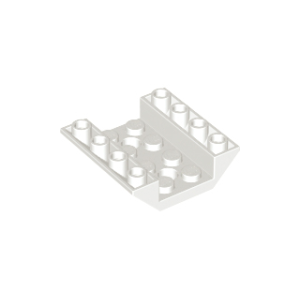 Dakpan, omgekeerd 45 4x4 dubbel met 2 gaten 72454 gebruikt Wit (01)