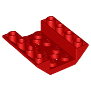 Dakpan, omgekeerd 45 4x4 dubbel met 2 gaten 72454 gebruikt Rood (05)