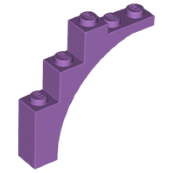 Steen, halve boog 1x5x4 VERSTEVIGD (trapsgewijs)  gebruikt