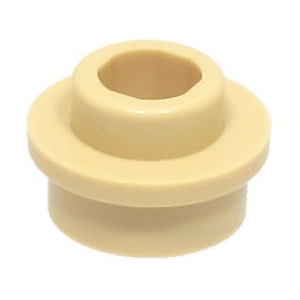 Plaat, rond 1x1 open stud 85861 nieuw Crème (tan) (02)