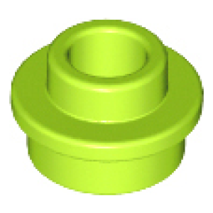 Plaat, rond 1x1 open stud 85861 nieuw Lime (34)