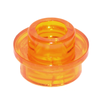 Plaat, rond 1x1 open stud 85861 6510162 gebruikt Transparant oranje (98)