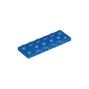 Plaat, aangepast 2x6x 2/3 met 4 noppen aan zijkant 87609 gebruikt Blauw (07)