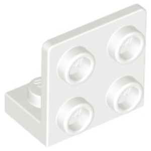 Bracket / hoekplaat 1x2 - 2x2 omgekeerd 99207 gebruikt Wit (01)