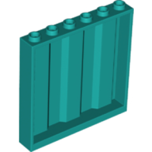 Paneel, 1x6x5 Corrugated 23405 nieuw donker turquoise (39)