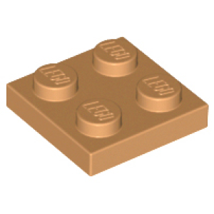 Plaat 2x2 3022 nieuw caramel (150)