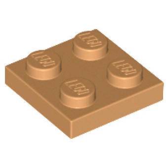 Plaat 2x2 3022 gebruikt caramel (150)